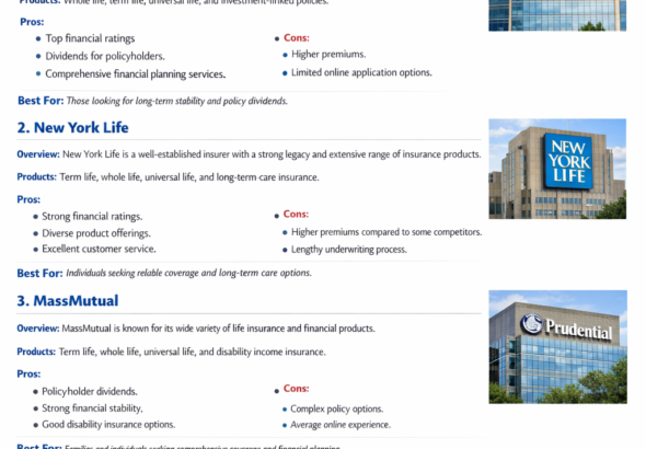 Top 5 Life Insurance Companies in the USA